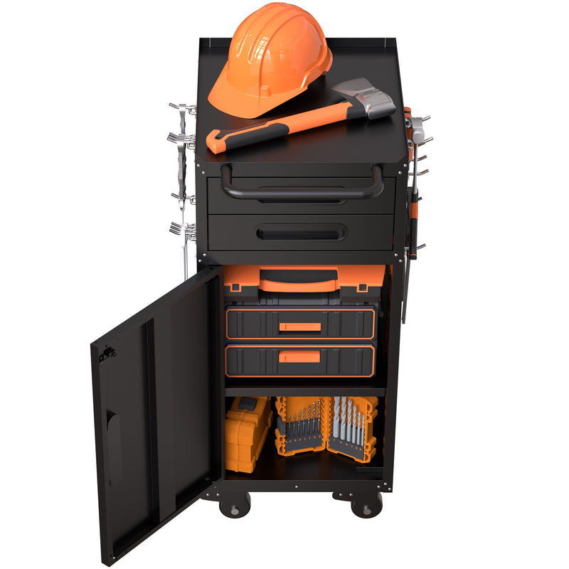 Rolling Tool Cabinet Heavy Duty Garage Storage With Lockable Doors