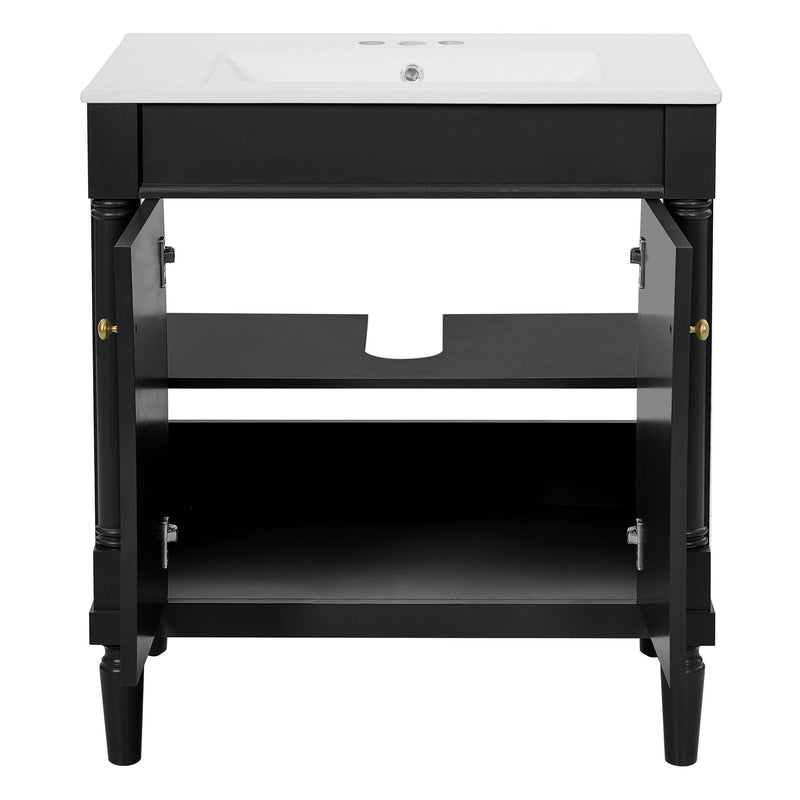 Bathroom Vanity Cabinet With Sink, Soft Close Doors, Storage Cabinet