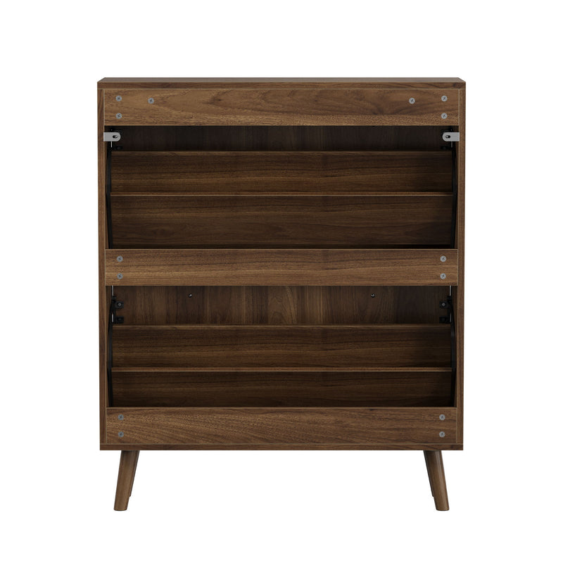 Shoe Cabinet, Storage Unit For Hallways - Walnut