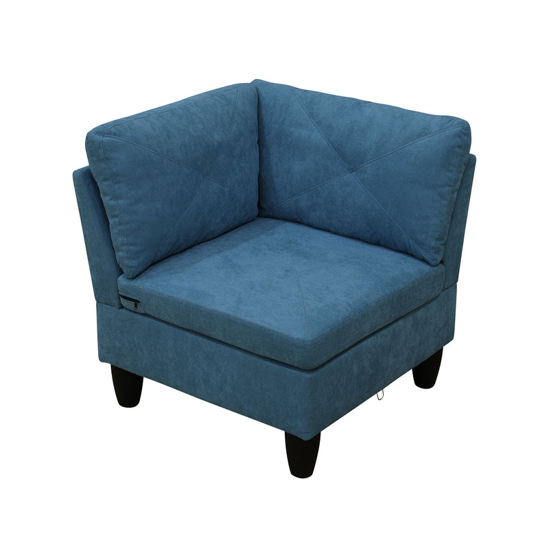 Modular L - Shaped Sectional Sofa 6 Seater 4 Piece Couch With Chaise