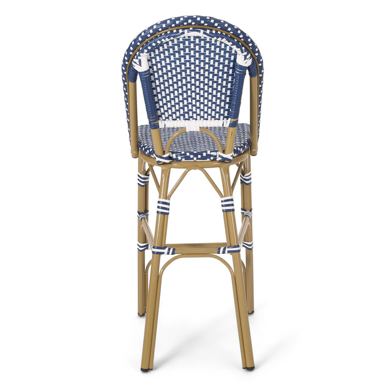 Outdoor Pe Rattan French Barstool Set