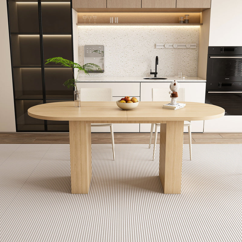 Modern Farmhouse Oval Dining Table With Slim Base