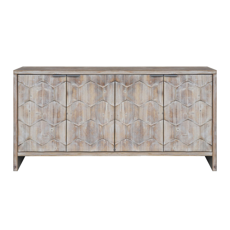 Accent Cabinet Farmhouse Style 4 Door Wooden Cabinet Sideboard Buffet Server Cabinet Storage Cabinet, For Living Room, Entryway, Hallway, Office, Kitchen And Dining Room