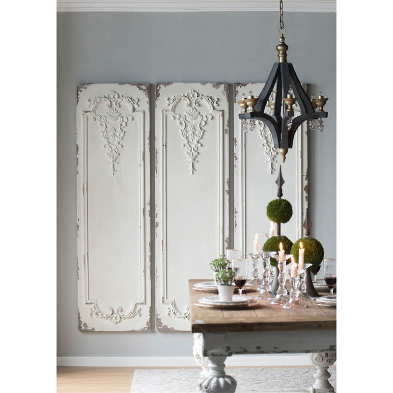 Set Of Large Wooden Rectangle Hanging Panels