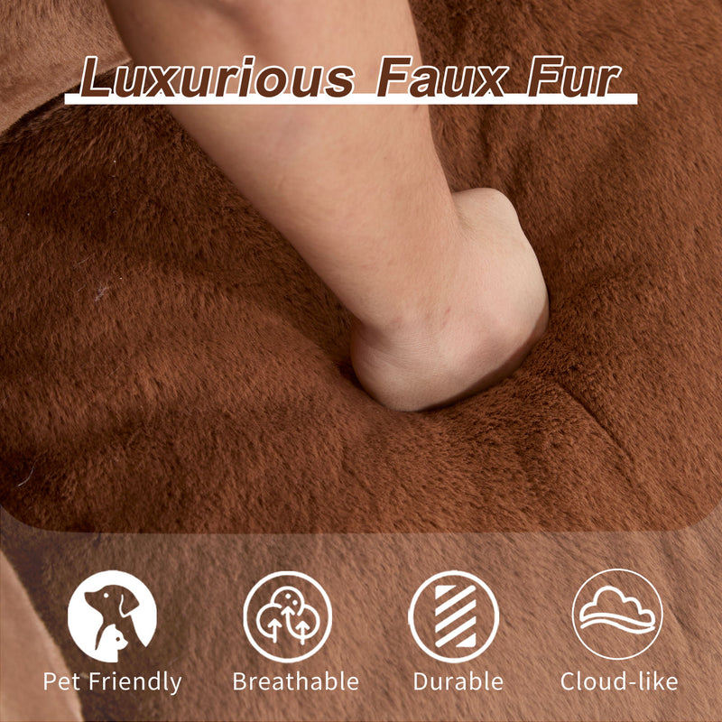 Giant Bean Bag Couch, Ultra Soft Fluffy Loveseat For Living Room