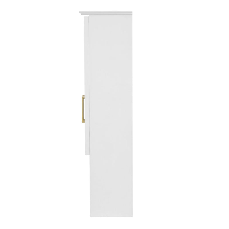 30" Bathroom Cabinet With Adjustable Shelf, Wall Mounted Medicine Cabinet - White