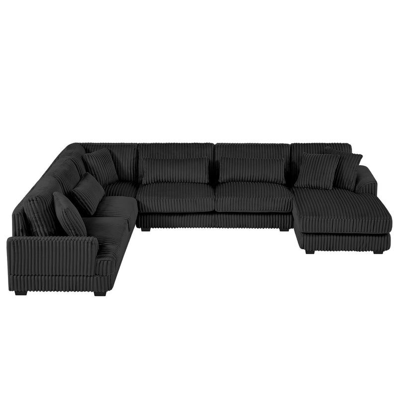 U - Sectional Sofa With Chaise Lounge, Oversized Living Room Couch