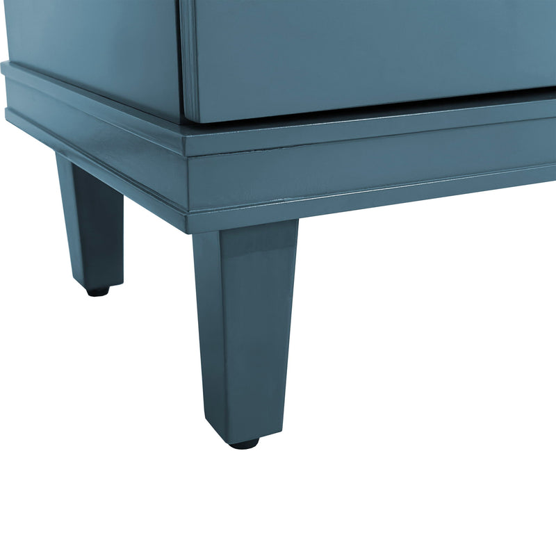 4 Door Cabinet, Large Storage For Living Room - Blue