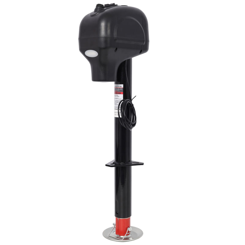 Electric Power Tongue Jack 3500Lbs Capacity With Waterproof Cover For RV Trailer & Camper, 12V Dc - Black