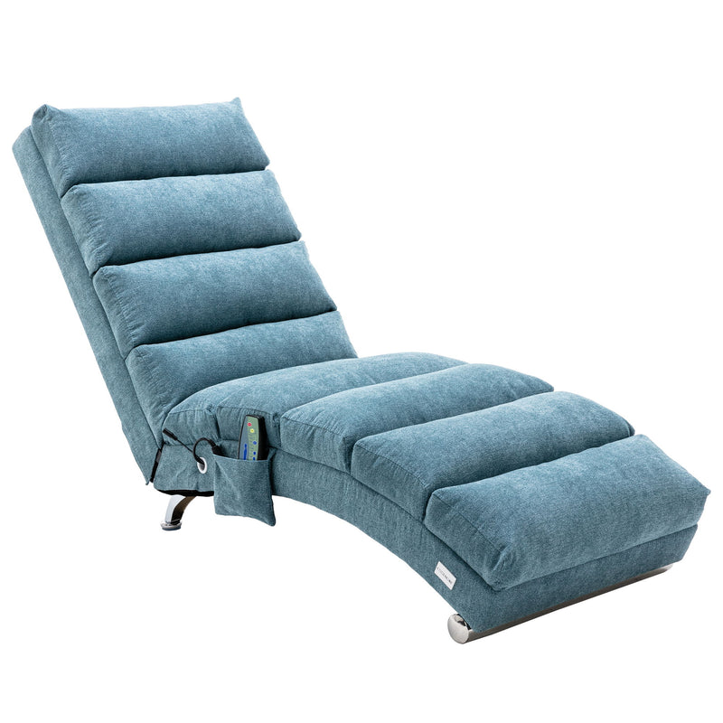 Massage Chaise Lounge Indoor With Remote Control, Ergonomic Electric Massage Lounger