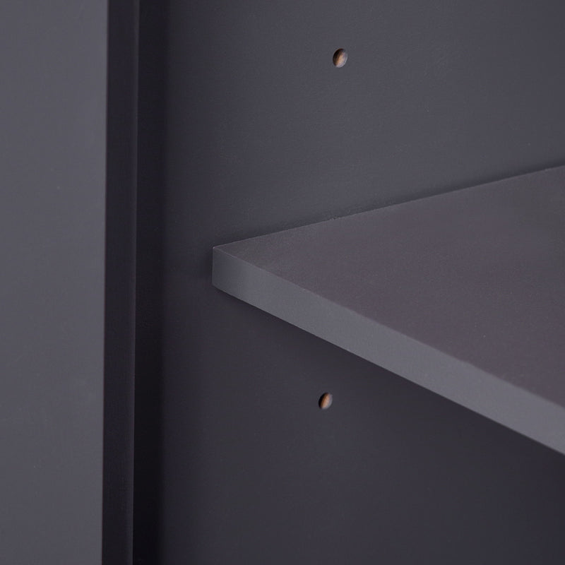 Bathroom Vanity With Ceramic Sink Combo, Modern Freestanding Storage Cabinet With Silver Handles