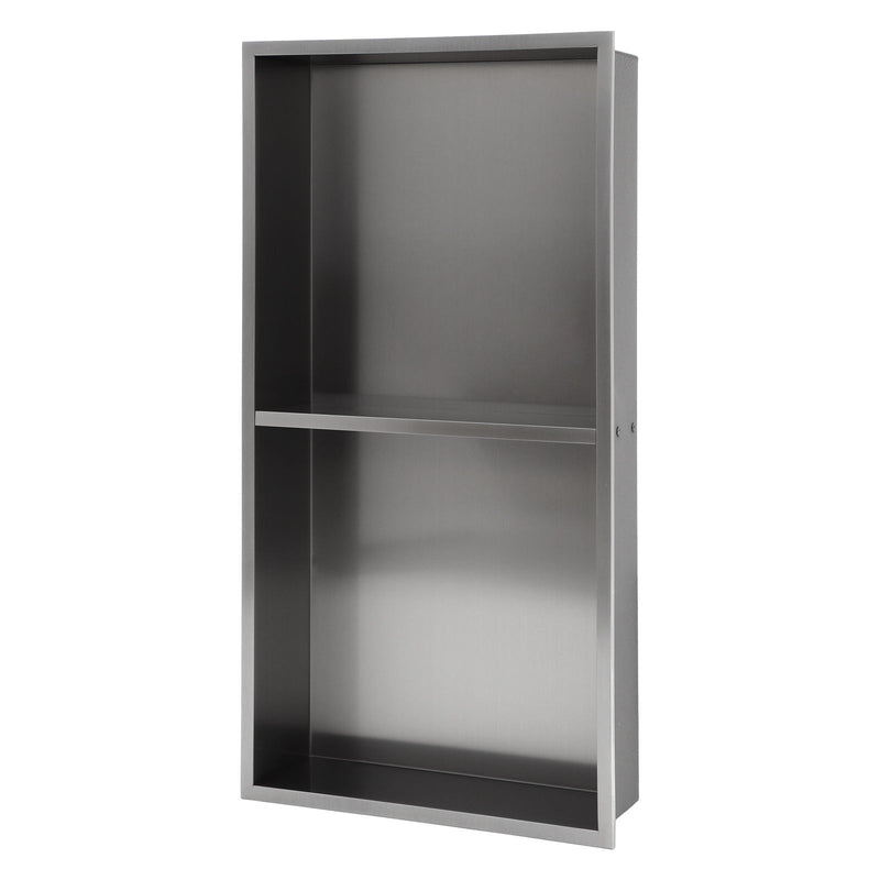 Modern Stainless Steel Shower Niche Double Shelf For Bathroom