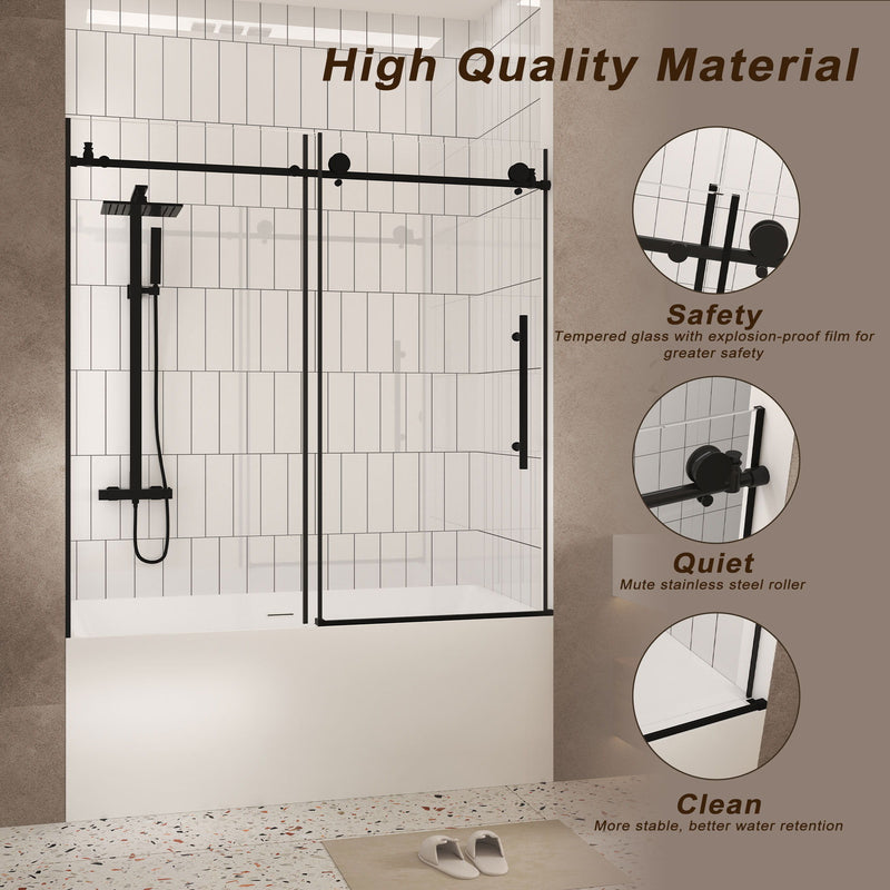 Frameless Shower Door With Handle