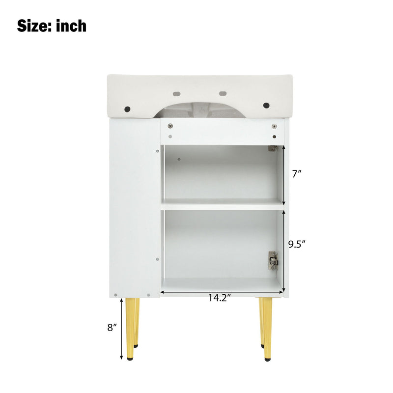 Bathroom Vanity, Combo Cabinet, Bathroom Storage Cabinet, Single Ceramic Sink