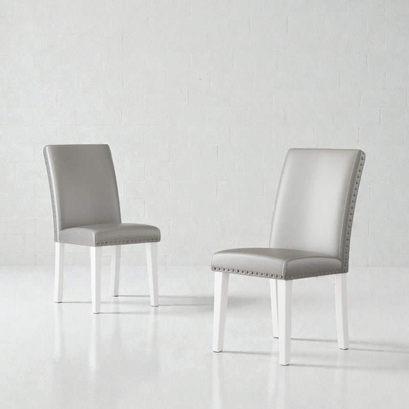 Upholstered Dining Chair With High Back Design (Set of 2)