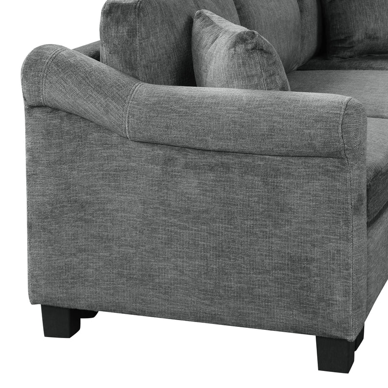 Contemporary U - Shaped Sectional Sofa With Movable Storage Ottoman