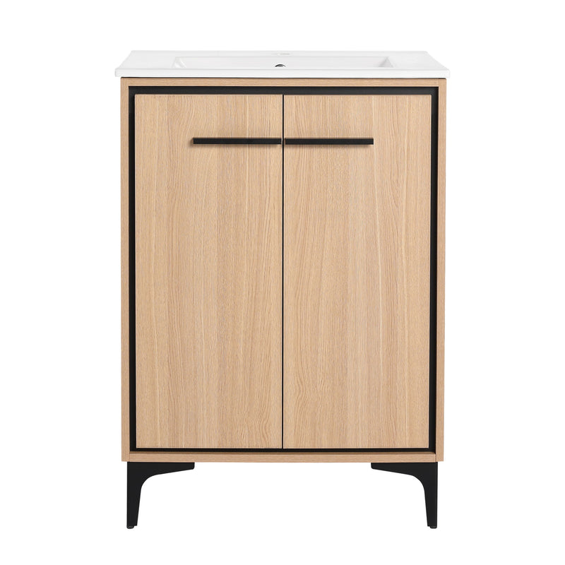 Modern Bathroom Vanity Base With Basin And Storage Cabinet