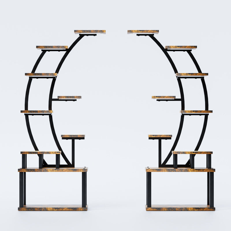 9 Tiered Indoor Plant Stand With 5 Adjustable Grow Lights