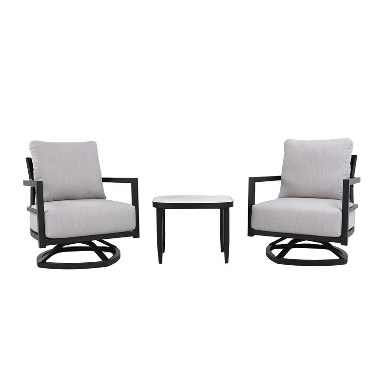 Outdoor Patio Furniture, Chat Set, Sunbrella Cushions And Side Table