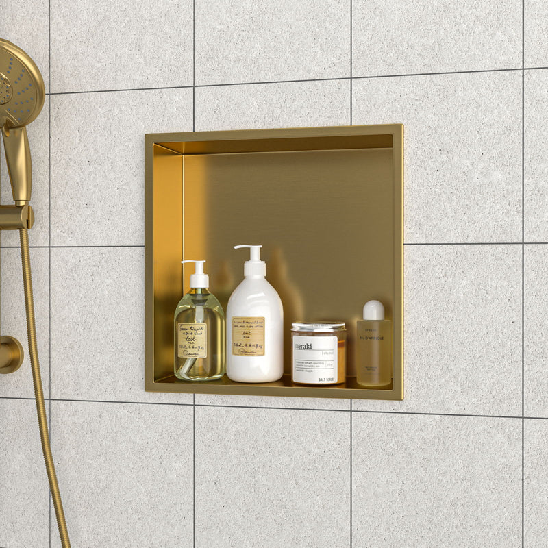 Stainless Steel Shower Niche With Seamless Design For Bathroom Storage