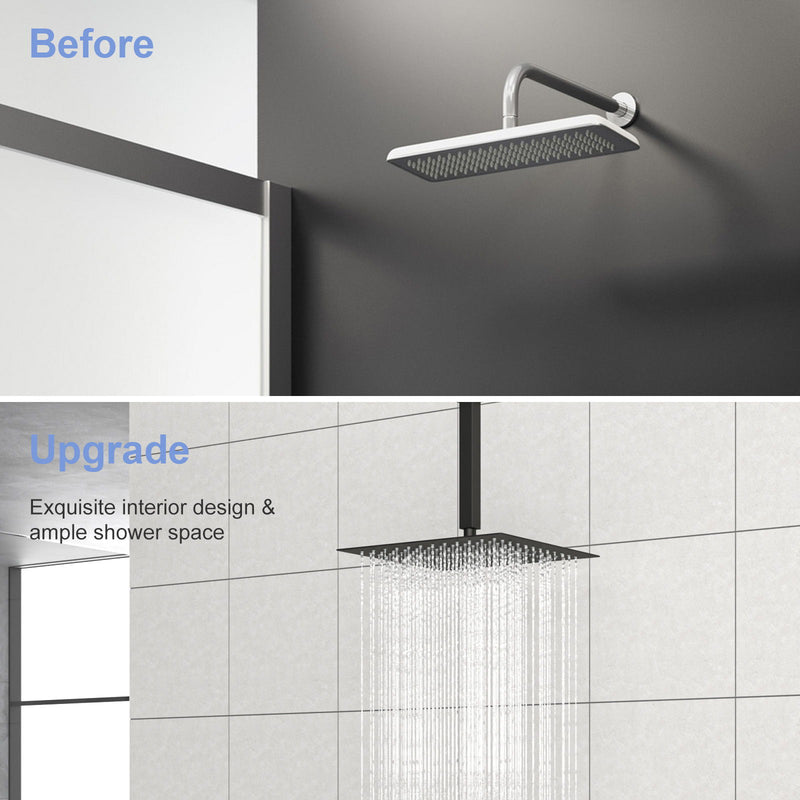 Premium 8" Ceiling Mounted Shower Arm With Flange
