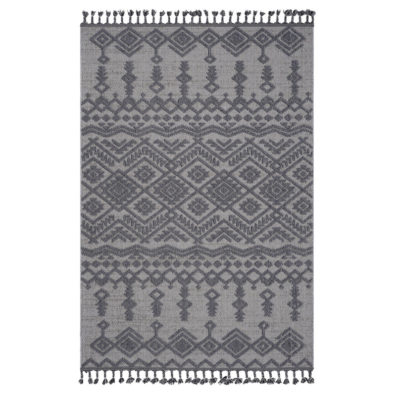 Guros - 8' X 10' Traditional Indoor / Outdoor Area Rug - White / Gray