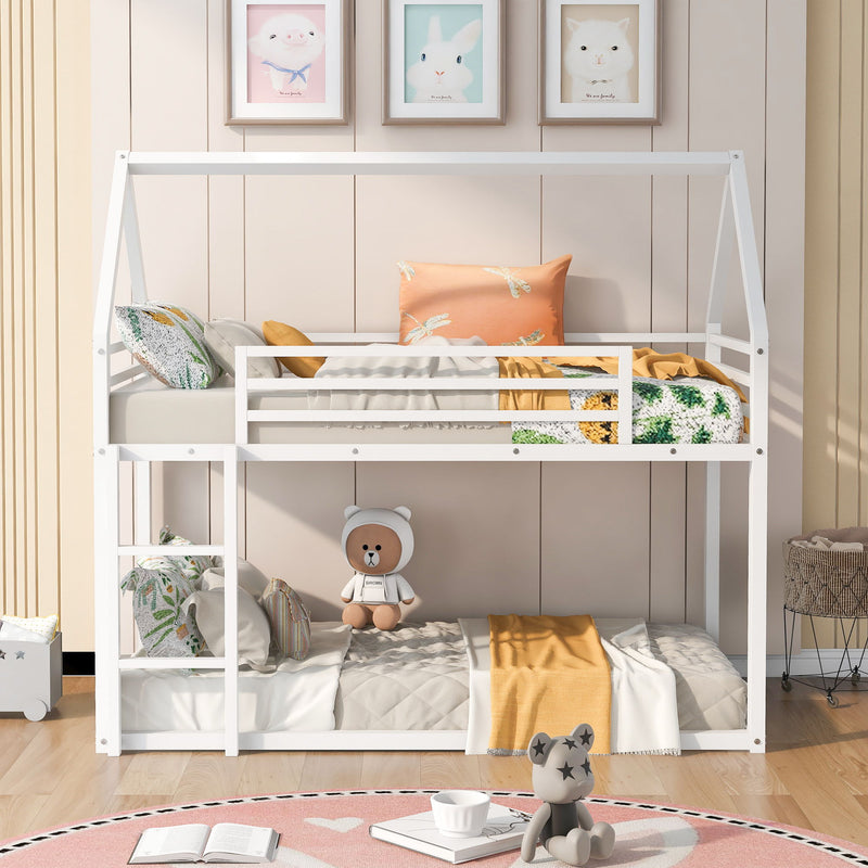 House Bunk Bed With Built In Ladder