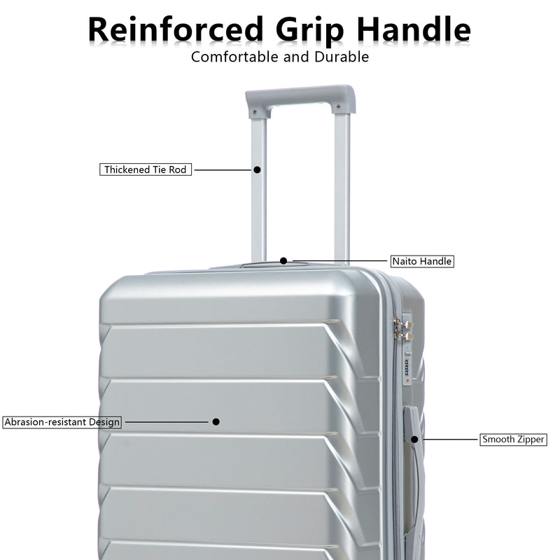 3 Pieces Set 20" / 24" / 28" Spinner Wheel Luggage With Combination Lock