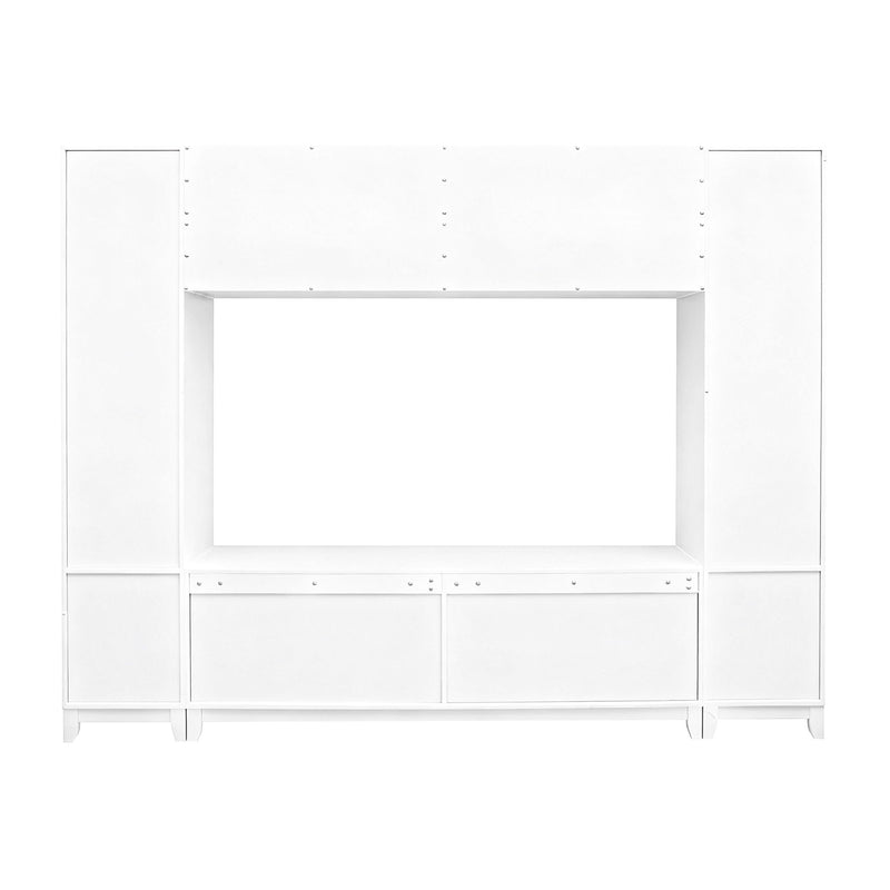 Wall Unit Modern Entertainment Center With Glass Doors