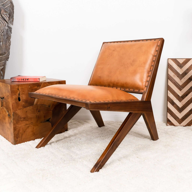 Colin - Lounge Chair - Brown / Tan
