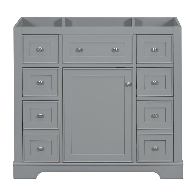 Modern Bathroom Vanity Base Only With 1 Cabinet And 6 Drawers