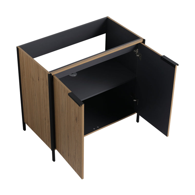 Contemporary Freestanding Bathroom Vanity With Adjustable Shelves