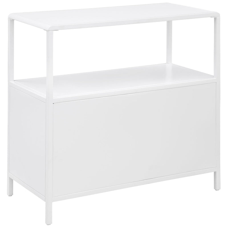 Kenneth - 2 Door Radio Weave Accent Cabinet - White