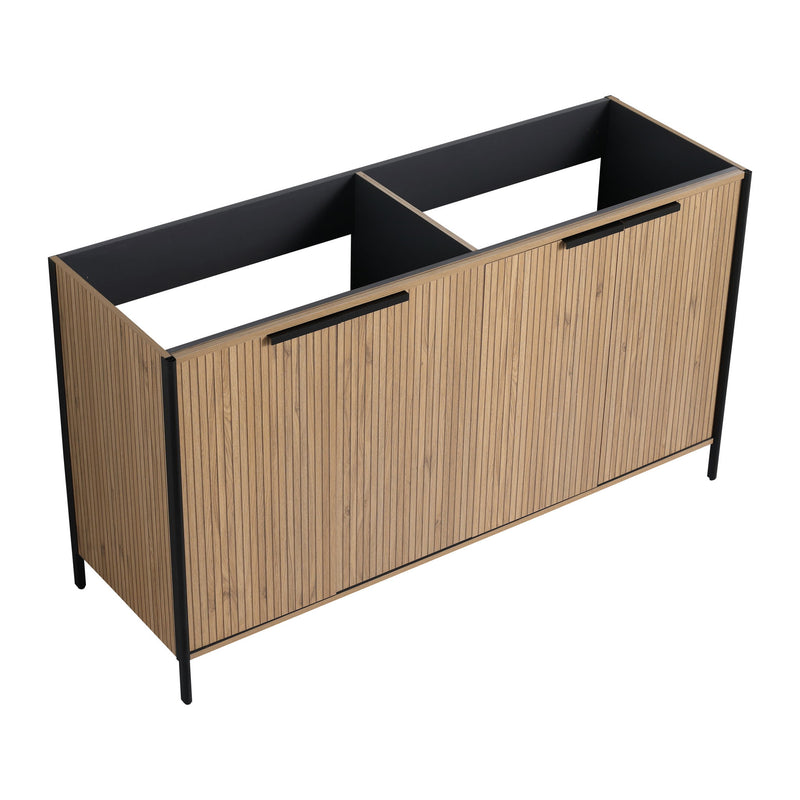 Contemporary Freestanding Bathroom Vanity With Adjustable Shelves