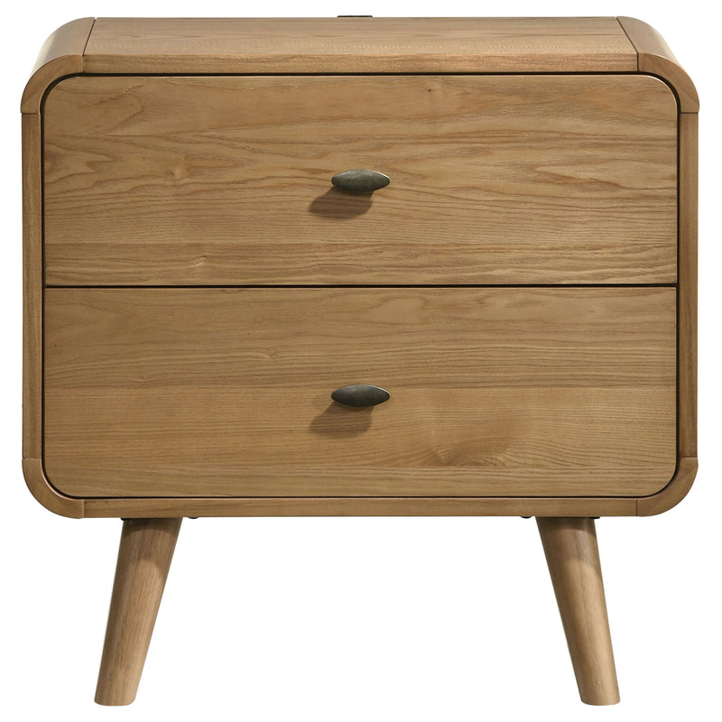 Winston - 2 Drawer Nightstand - Ash Brown