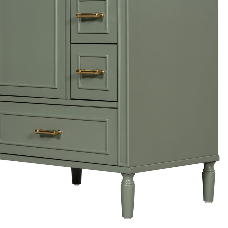 Modern Bathroom Vanity With Sink, Soft Close Doors, 3 Drawers