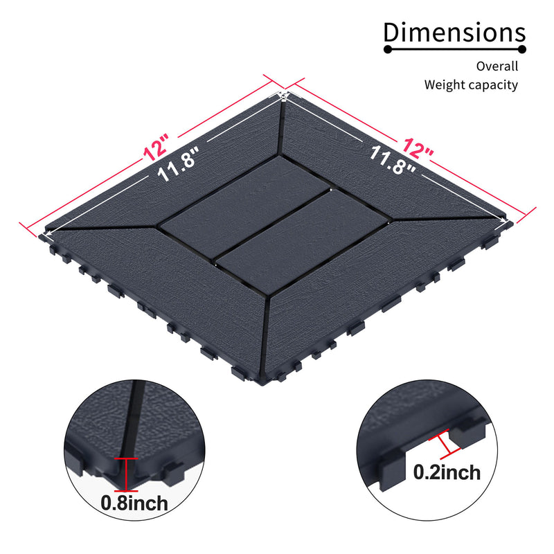 New Style Patio Diy Module Interlocking Decking Tiles, Floor Outdoor And Indoor, Easy And Quick Installation