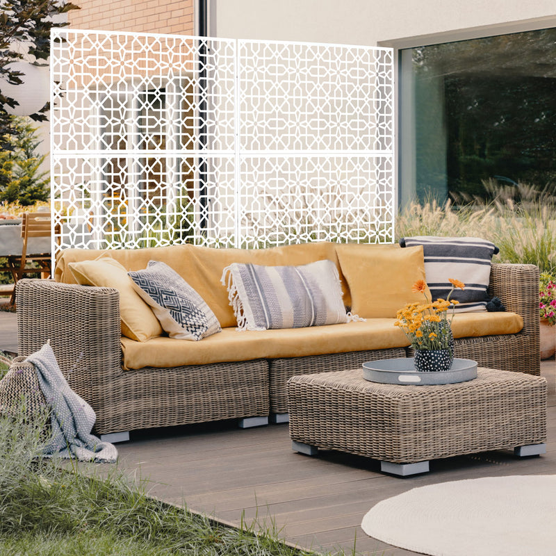Outdoor & Indoor Metal Freestanding Decorative Privacy Screen