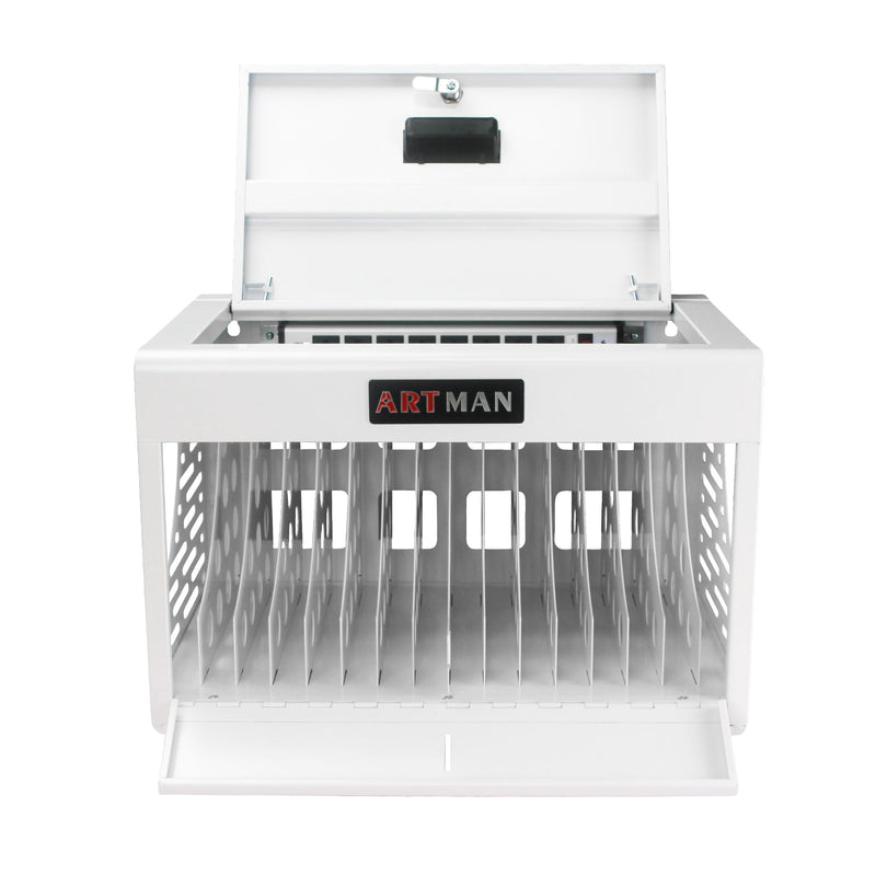 16 Bay Charging Cabinet For Laptop book, Locking Charging Station