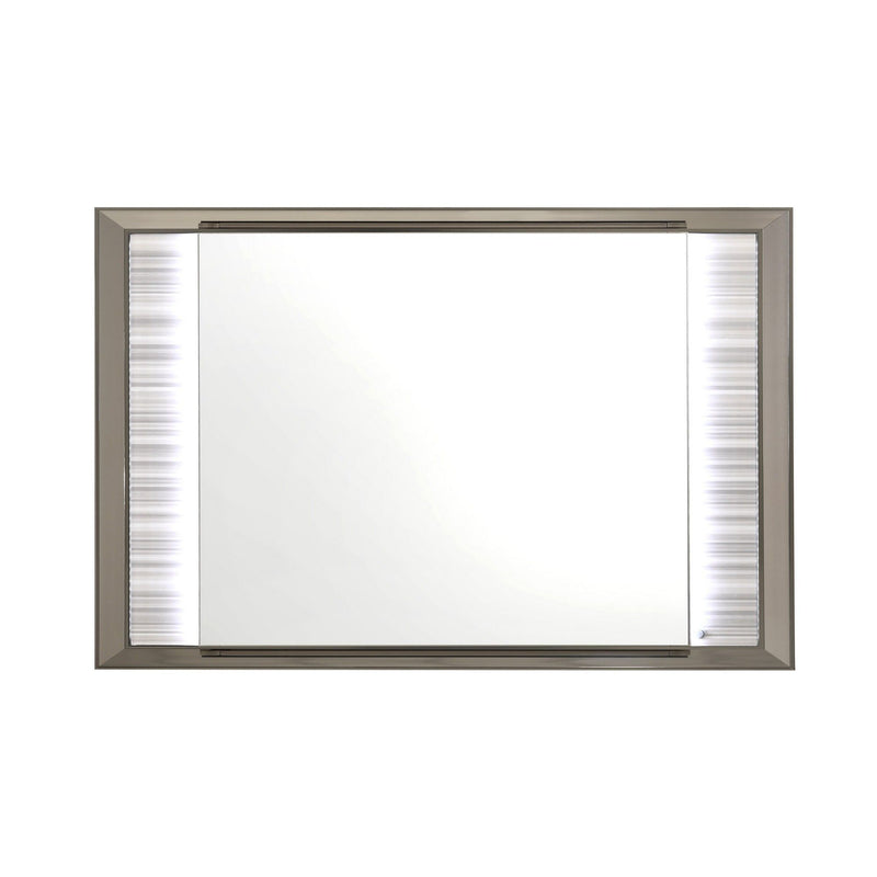 Star - Mirror With Built In LED And Frame - White