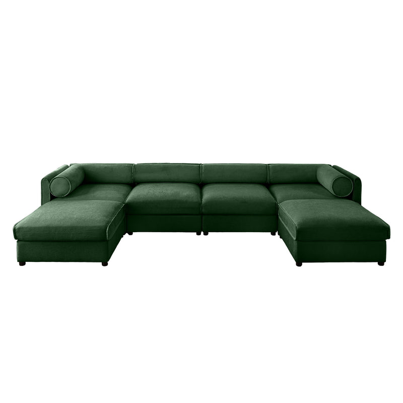 Contemporary Elegant Sofa With Storage And Ottoman