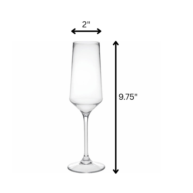 Tritan Lexington - Unbreakable Plastic Champagne Flutes, 10Oz (Set of 4) - Clear