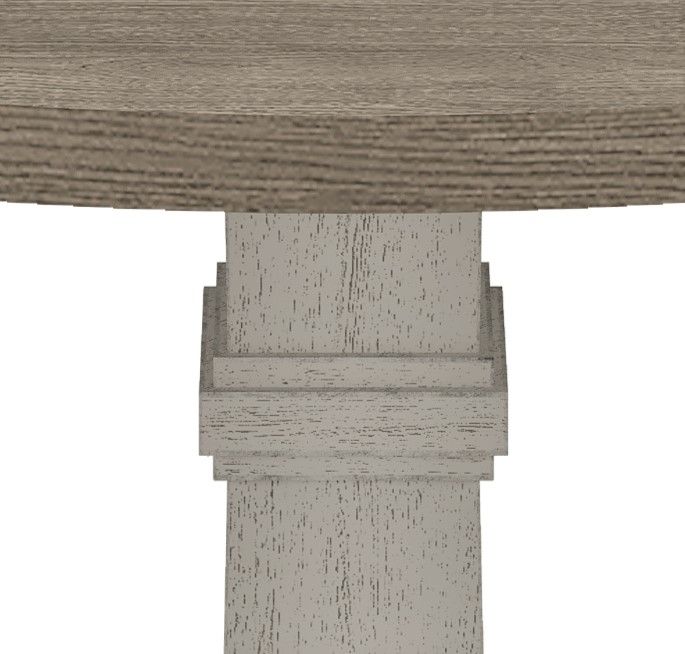 Tannen - Round 5 Piece Dining Table (Set of 5) - White / Gray