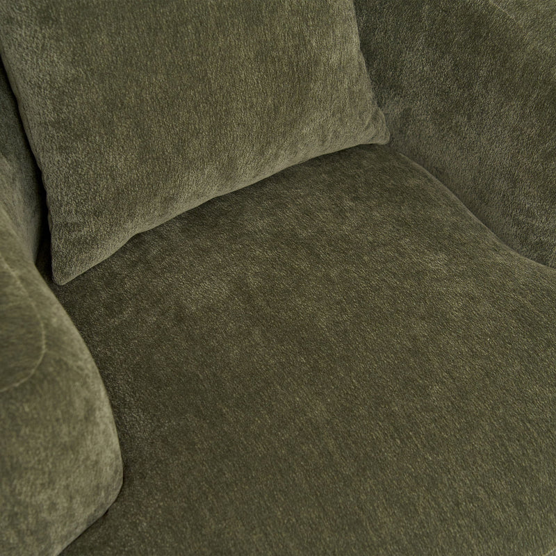 Clubchair, Bucket Chair, Decorative Sofa With Pillow, For Living Roon - Olive Green