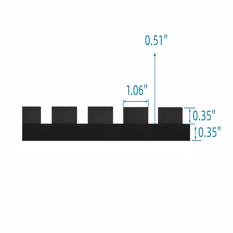 Acoustic Panels With Strip Design, Sound Absorbing Wall & Ceiling Panels (Set of 4) - Matt Black