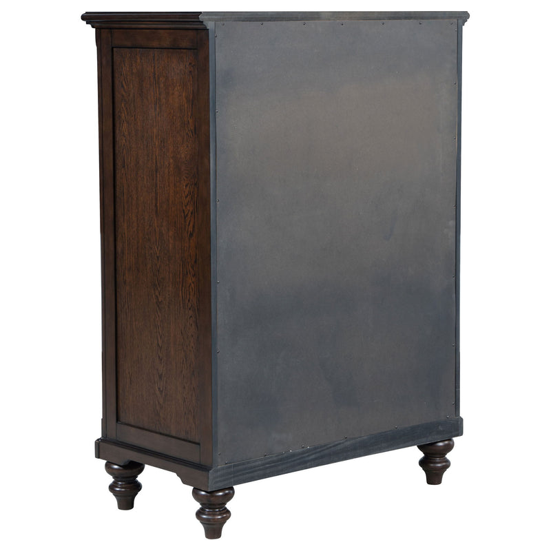 Berwick - 5 Drawer Chest With Felt Lined Top Drawers - Dark Oak