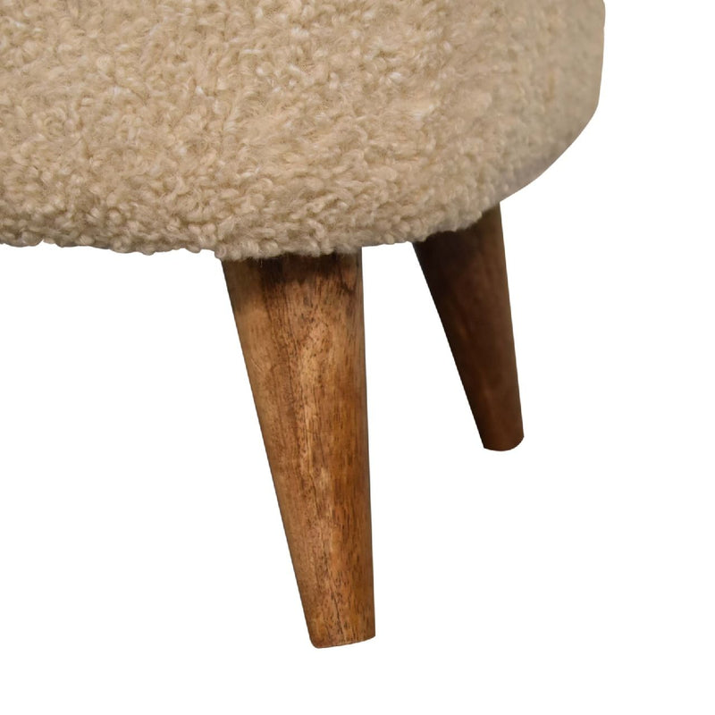 Square Footstool - Cream