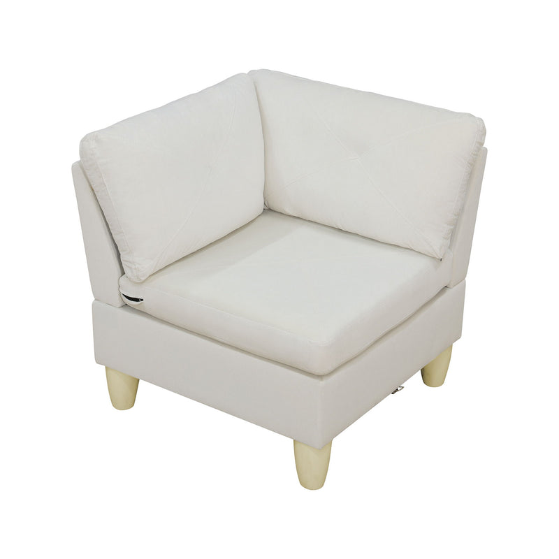 Modular L - Shaped Sectional Sofa 6 Seater 4 Piece Couch With Chaise