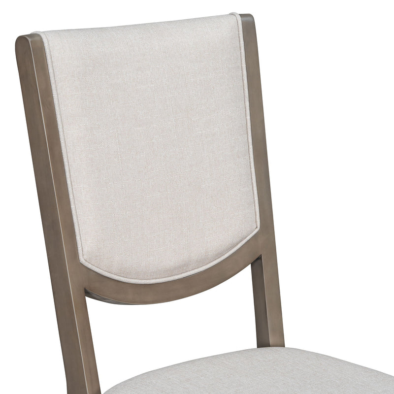 Rectangular Extendable Dining Table Set With 6 Upholstered Chairs