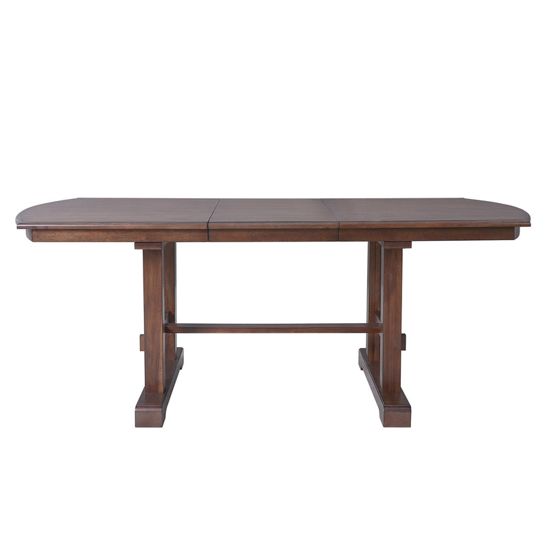 6 Piece Extendable Dining Table Set, Wood Table With Removable Leaf, 4 Upholstered Chairs And Bench - Cherry